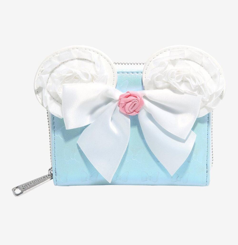 Loungefly Blue Deb Bows Ruffles wallet NWT